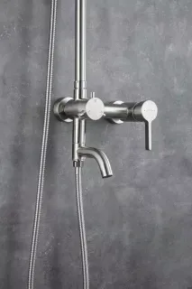 Душевая стойка Vexorus Classic S8021.SS полированная сталь